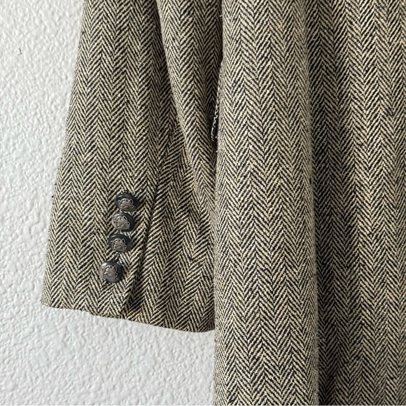 Lauren Ralph Lauren 100% Silk Equestrian Herringbone Tweed Blazer Jacket 6 - Picture 12 of 13